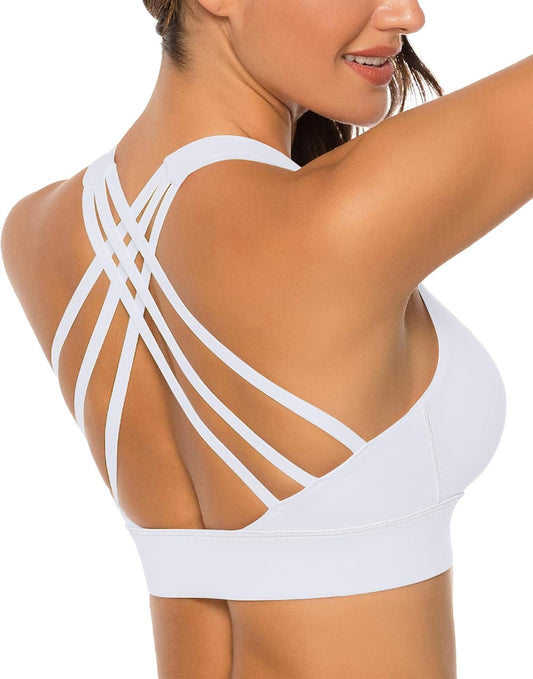 Sports Bras for Women High Impact Sports Bra - Removable Padded Yoga Racerback Bra Workout Crop Tops